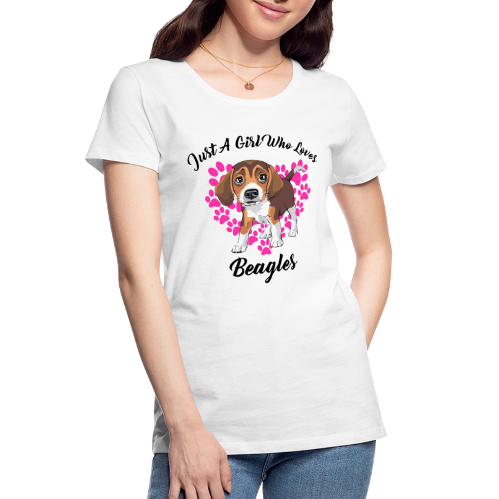 Hundeliebhaberin Beagle Ein Mädchen was Beagles liebt T-Shirt - Weiß