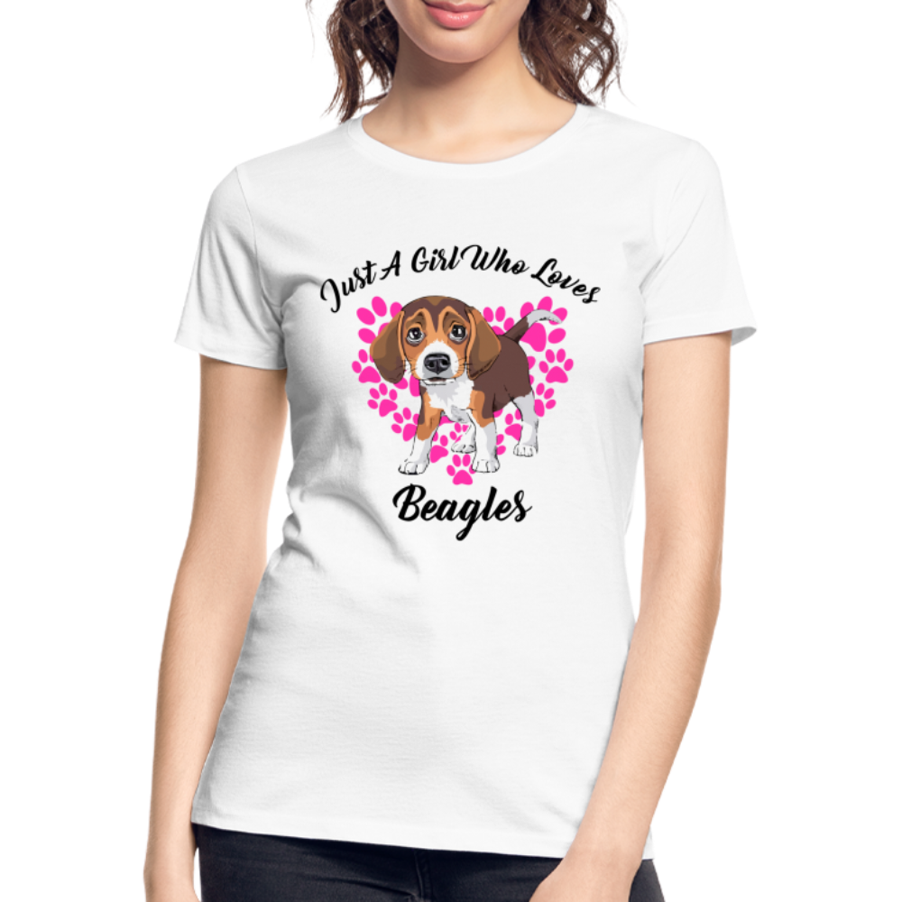 Hundeliebhaberin Beagle Ein Mädchen was Beagles liebt T-Shirt - Weiß