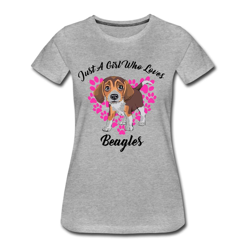 Hundeliebhaberin Beagle Ein Mädchen was Beagles liebt T-Shirt - Grau meliert