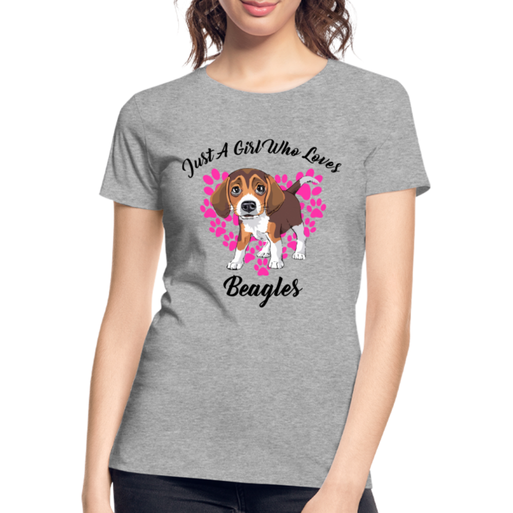 Hundeliebhaberin Beagle Ein Mädchen was Beagles liebt T-Shirt - Grau meliert