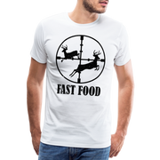 Jäger Wild jagen Fast Food Lustiges T-Shirt - Weiß
