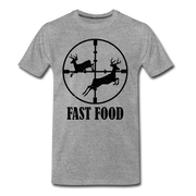 Jäger Wild jagen Fast Food Lustiges T-Shirt - Grau meliert