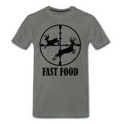 Jäger Wild jagen Fast Food Lustiges T-Shirt - Asphalt