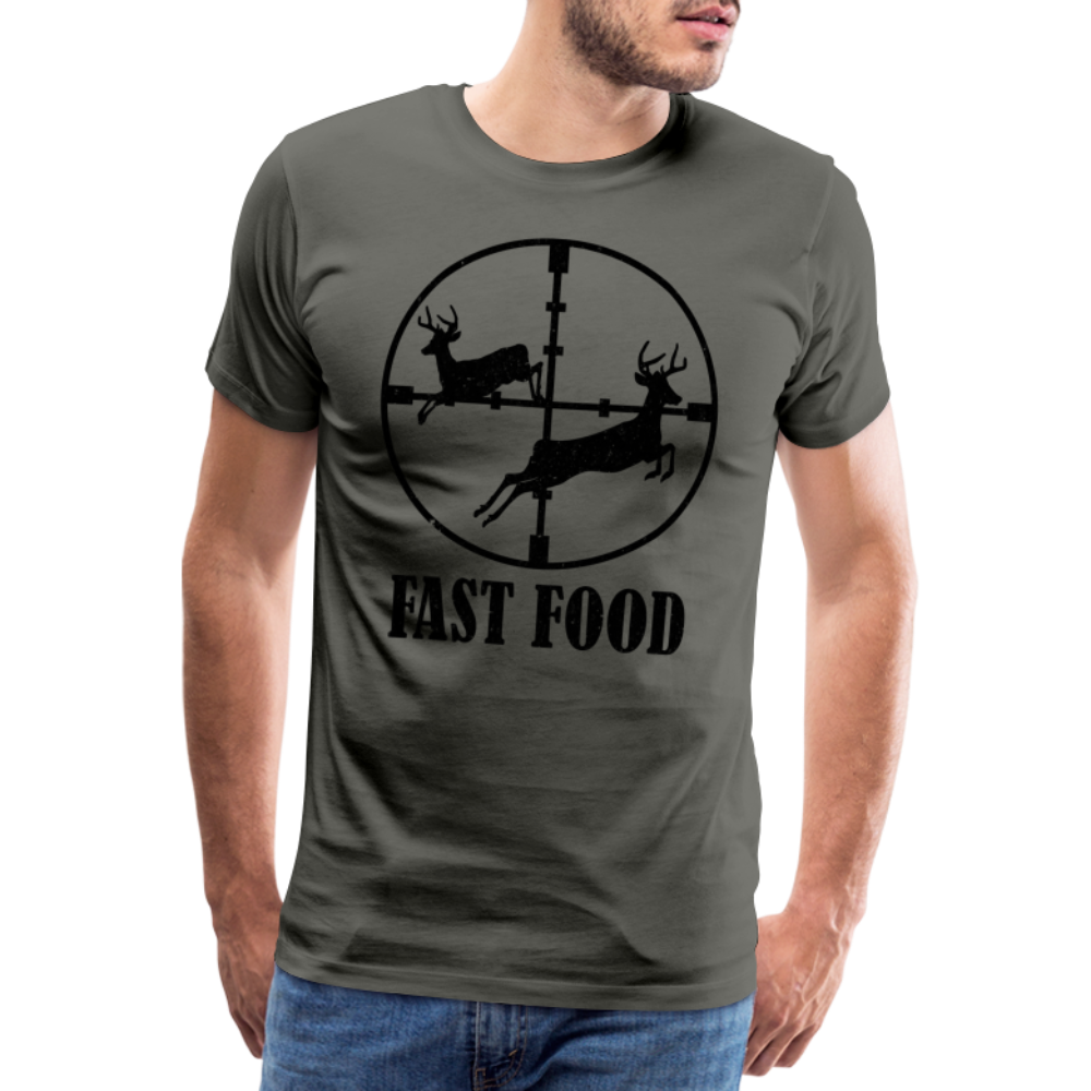 Jäger Wild jagen Fast Food Lustiges T-Shirt - Asphalt