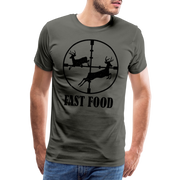 Jäger Wild jagen Fast Food Lustiges T-Shirt - Asphalt