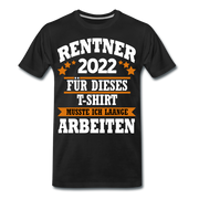 Rentner 2022 Rente Pension Ruhestand Geschenkidee T-Shirt - Schwarz