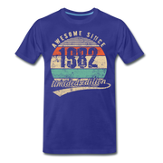 40. Geburtstags T-Shirt Geboren Awesome Since 1982 Retro Style T-Shirt - Königsblau