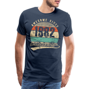 40. Geburtstags T-Shirt Geboren Awesome Since 1982 Retro Style T-Shirt - Navy