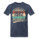 40. Geburtstags T-Shirt Geboren Awesome Since 1982 Retro Style T-Shirt - Blau meliert