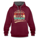 40. Geburtstags Hoodie Geboren Awesome Since 1982 Retro Style Hoodie - Weinrot/Anthrazit