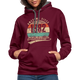 40. Geburtstags Hoodie Geboren Awesome Since 1982 Retro Style Hoodie - Weinrot/Anthrazit