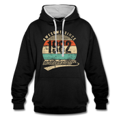 40. Geburtstags Hoodie Geboren Awesome Since 1982 Retro Style Hoodie - Schwarz/Grau meliert