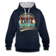 20. Geburtstags Hoodie Geboren Awesome Since 2002 Retro Style Hoodie - Navy/Grau meliert
