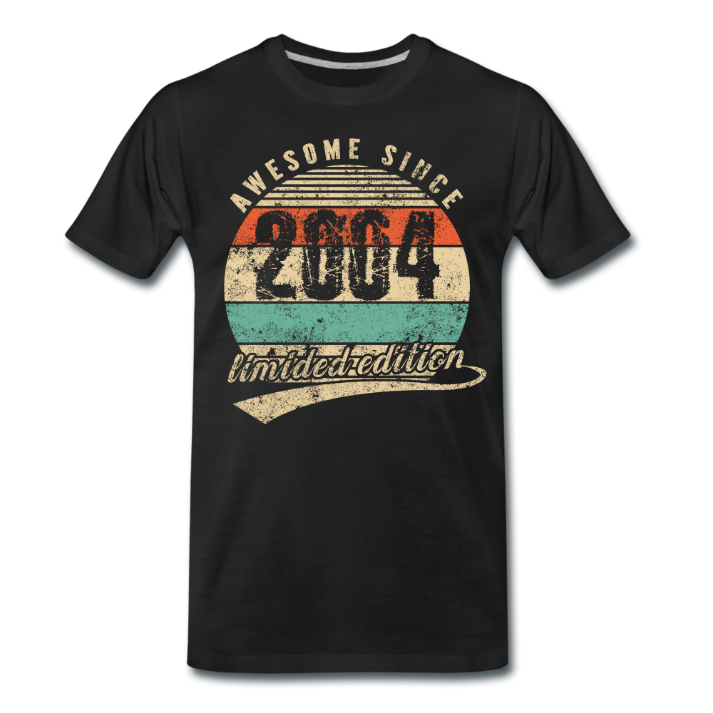 18. Geburtstags T-Shirt Geboren Awesome Since 2004 Retro Style T-Shirt - Schwarz