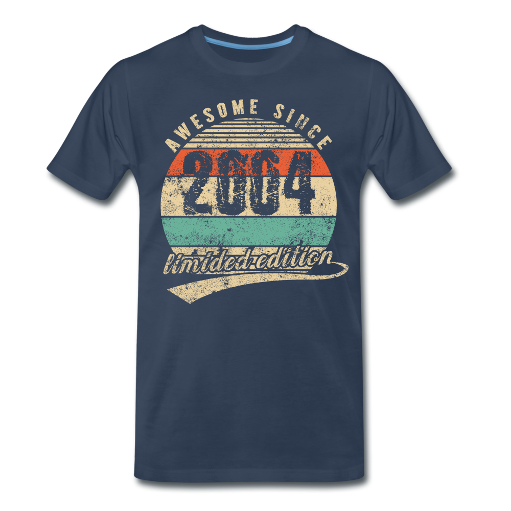 18. Geburtstags T-Shirt Geboren Awesome Since 2004 Retro Style T-Shirt - Navy