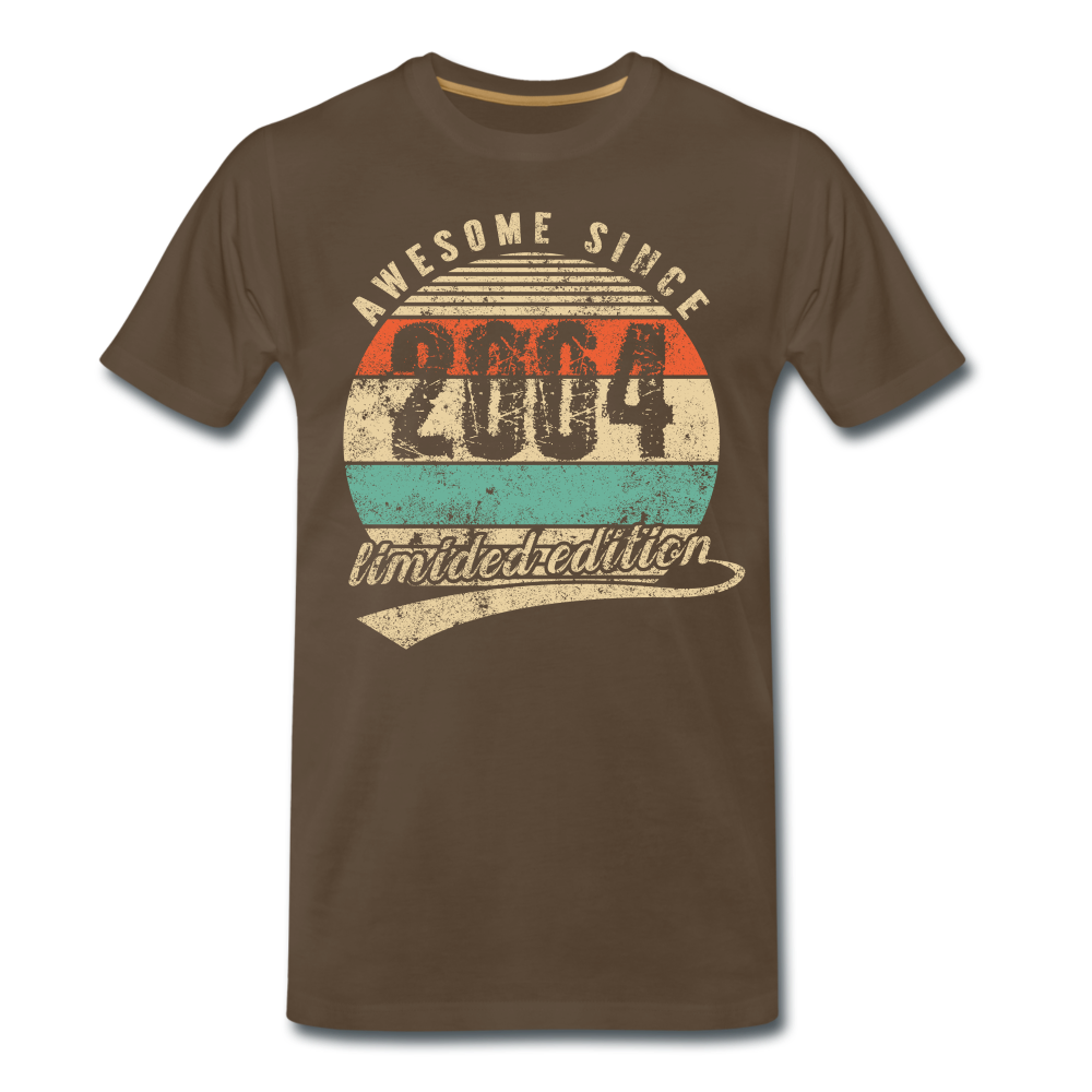 18. Geburtstags T-Shirt Geboren Awesome Since 2004 Retro Style T-Shirt - Edelbraun