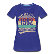 30. Geburtstags T-Shirt Geboren Awesome Since 1992 Retro Style Bio T-Shirt - Königsblau