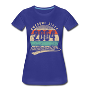 18. Geburtstags T-Shirt Geboren Awesome Since 2004 Retro Style Bio T-Shirt - Königsblau
