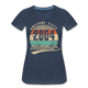18. Geburtstags T-Shirt Geboren Awesome Since 2004 Retro Style Bio T-Shirt - Navy
