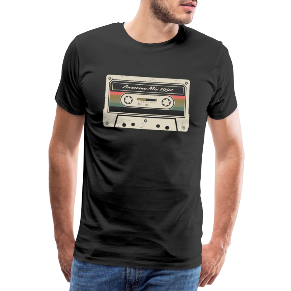 30. Geburtstags Shirt Musik Kassette Awesome Mix 1992 Retro Style T-Shirt - Schwarz