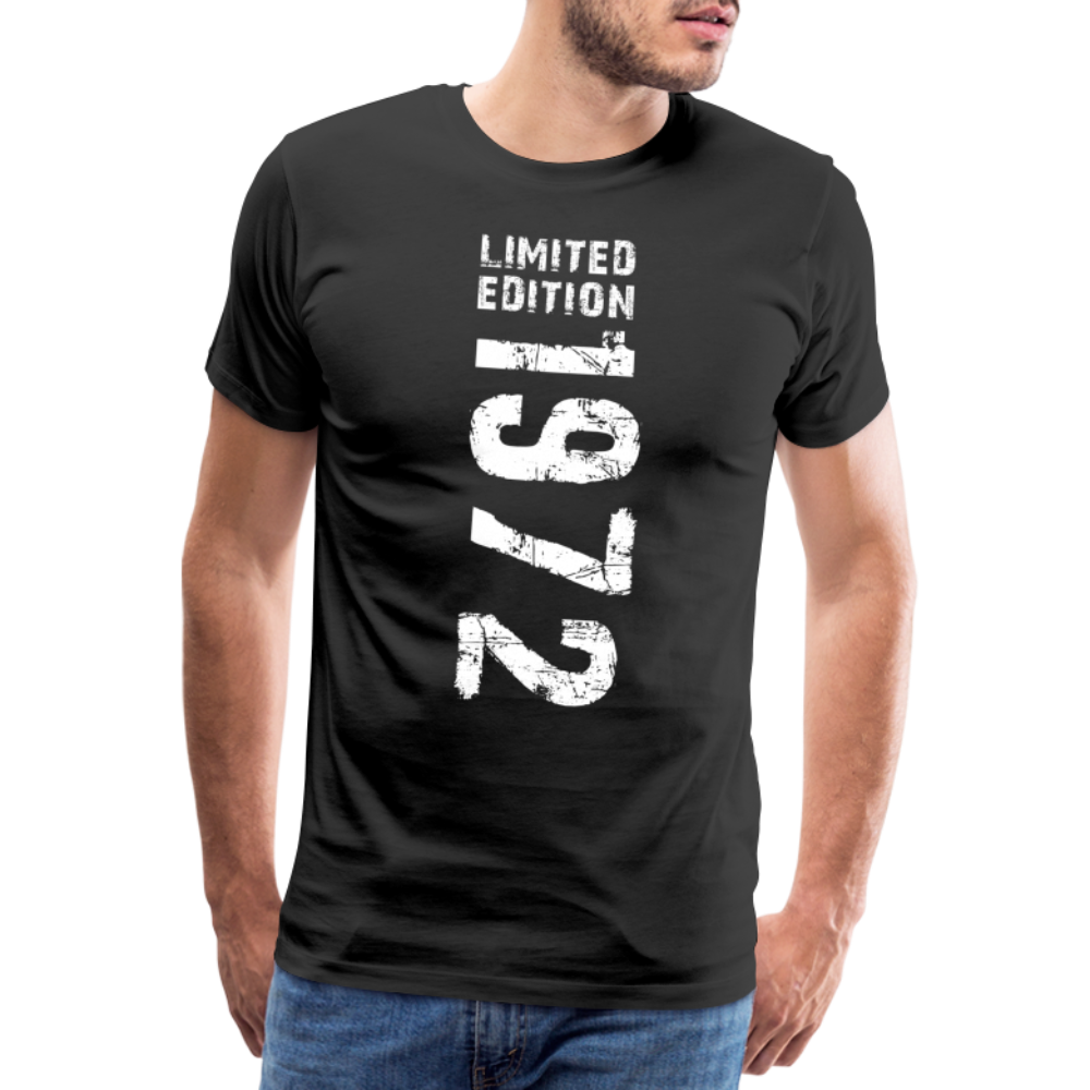 50. Geburtstags Shirt 1972 Limited Edition Retro Style T-Shirt - Schwarz