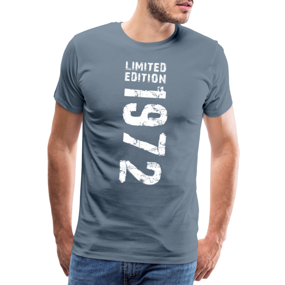 50. Geburtstags Shirt 1972 Limited Edition Retro Style T-Shirt - Blaugrau