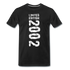 20. Geburtstags Shirt 2002 Limited Edition Retro Style T-Shirt - Schwarz