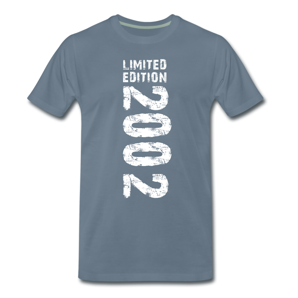 20. Geburtstags Shirt 2002 Limited Edition Retro Style T-Shirt - Blaugrau