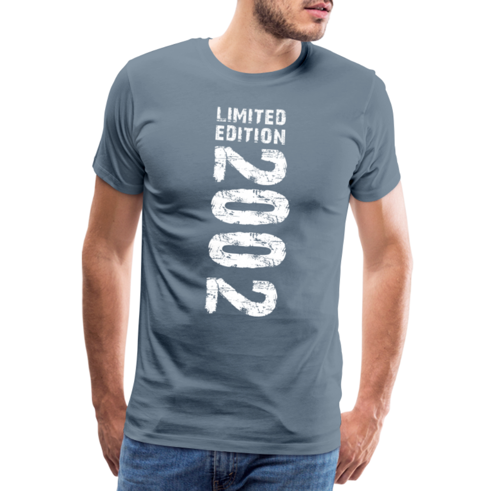 20. Geburtstags Shirt 2002 Limited Edition Retro Style T-Shirt - Blaugrau