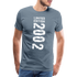 20. Geburtstags Shirt 2002 Limited Edition Retro Style T-Shirt - Blaugrau