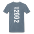 20. Geburtstags Shirt 2002 Limited Edition Retro Style T-Shirt - Blaugrau