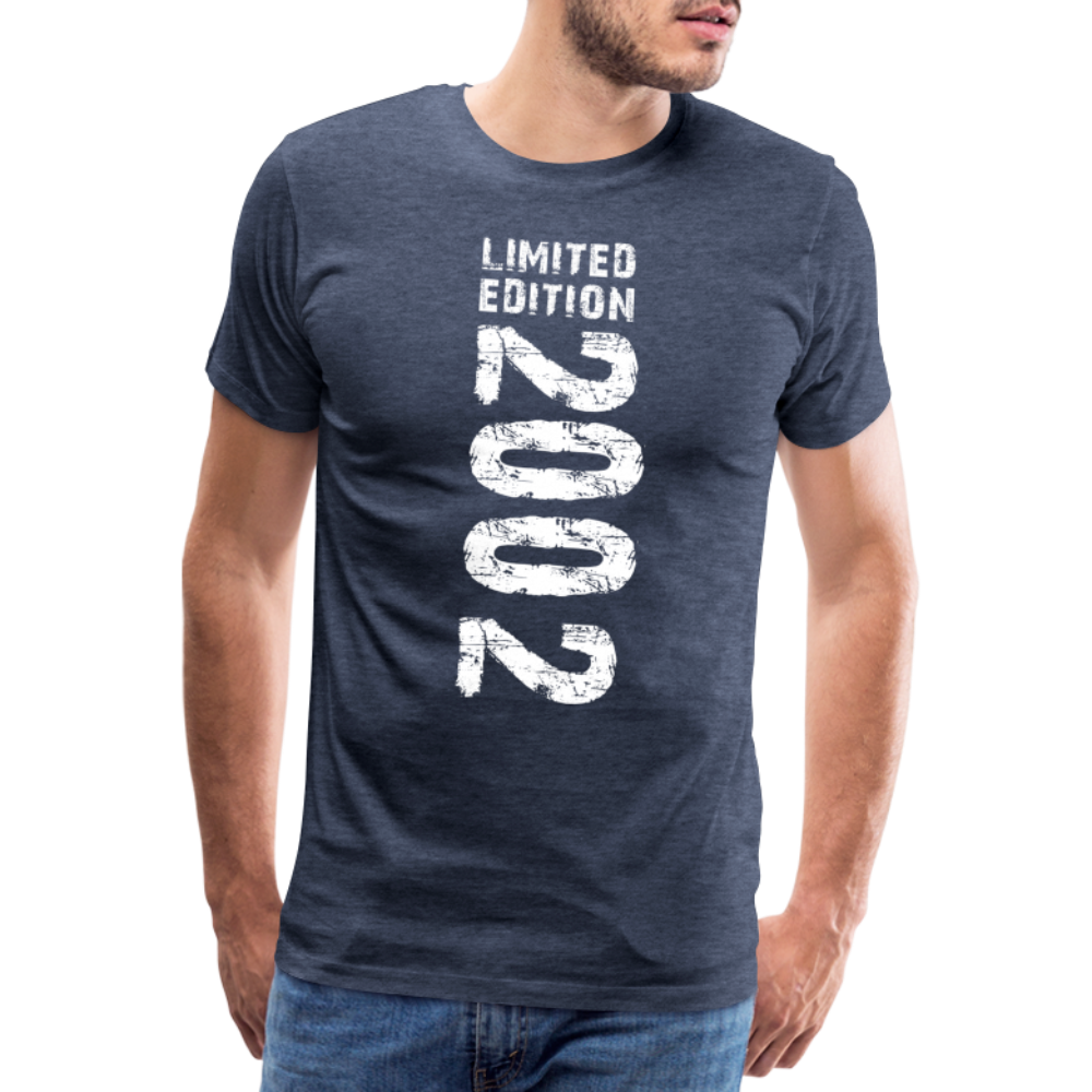 20. Geburtstags Shirt 2002 Limited Edition Retro Style T-Shirt - Blau meliert