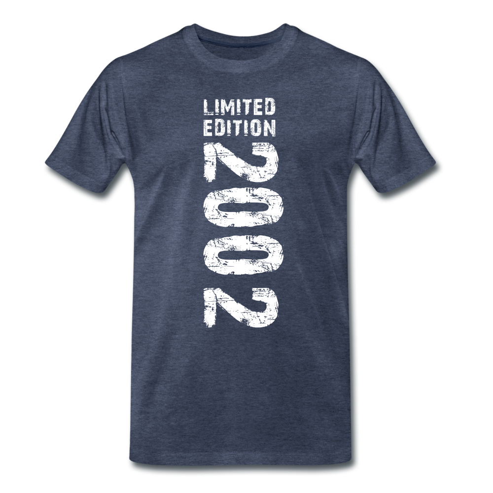 20. Geburtstags Shirt 2002 Limited Edition Retro Style T-Shirt - Blau meliert