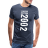 20. Geburtstags Shirt 2002 Limited Edition Retro Style T-Shirt - Blau meliert