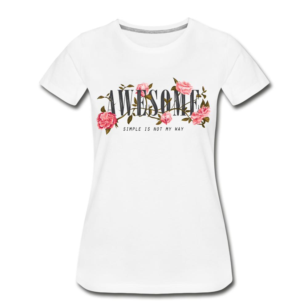 Frauen Awesome Shirt Premium Bio T-Shirt - Weiß