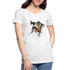 Süße Katze durch zerrissenes Papier Frauen Premium Bio T-Shirt - Weiß