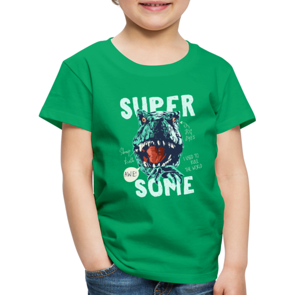 T-Rex Super Awesome Geschenk Kinder Premium T-Shirt - Kelly Green