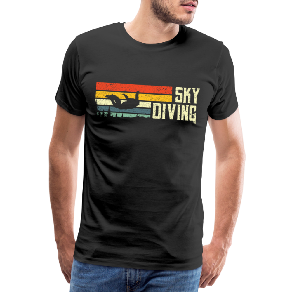 Fallschirmspringer Fallschirmspringen Sky Diving Geschenk Premium T-Shirt - Schwarz