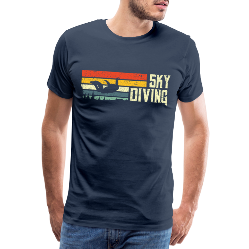Fallschirmspringer Fallschirmspringen Sky Diving Geschenk Premium T-Shirt - Navy