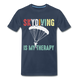 Fallschirmspringer Fallschirmspringen ist meine Therapie Geschenk T-Shirt - Navy