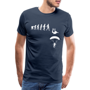 Evolution Fallschirmspringen Fallschirmspringer Geschenk T-Shirt - Navy
