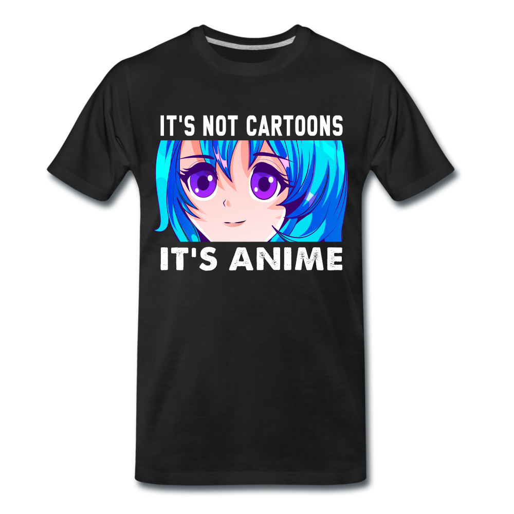 Cartoon Anime Freunde It's not cartoon it's Anime Geschenk T-Shirt - Schwarz
