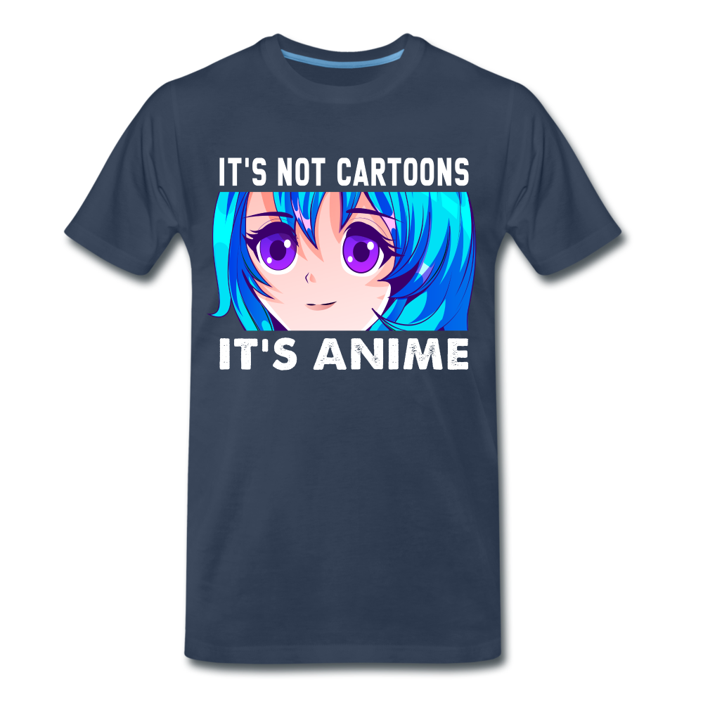 Cartoon Anime Freunde It's not cartoon it's Anime Geschenk T-Shirt - Navy