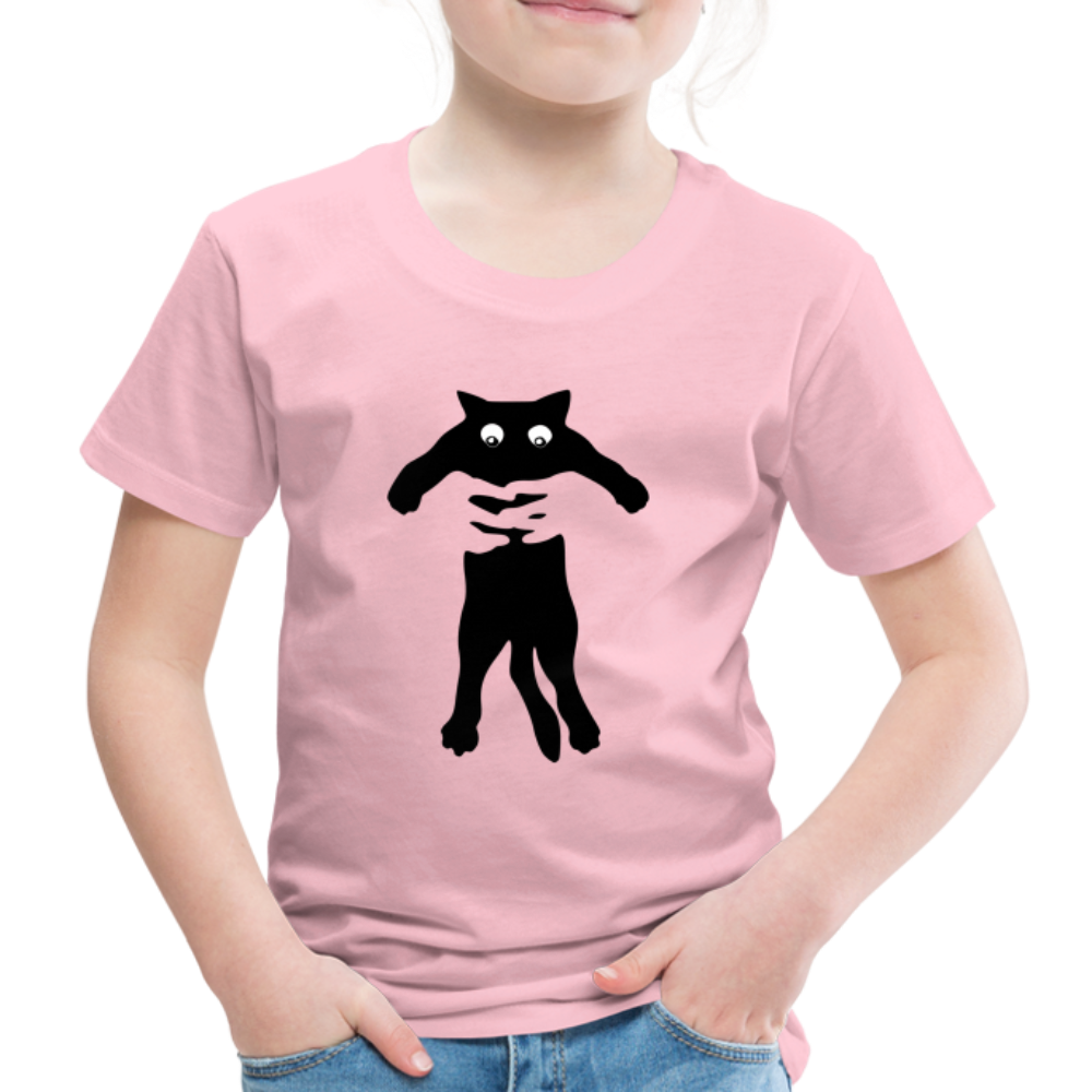 Katzen Liebhaber Katze hochheben Lustiges Kinder Premium T-Shirt - Hellrosa