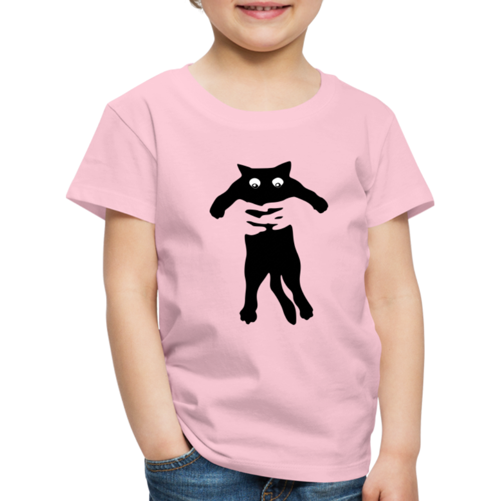 Katzen Liebhaber Katze hochheben Lustiges Kinder Premium T-Shirt - Hellrosa