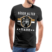 Rollerfahrer Mofa Böser alter Mann Lustiges T-Shirt - Schwarz