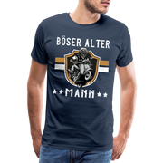 Rollerfahrer Mofa Böser alter Mann Lustiges T-Shirt - Navy