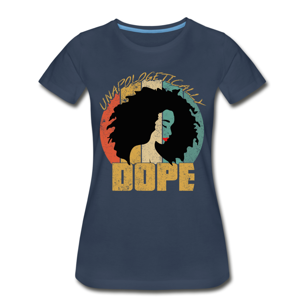 Black Dope unapologetically Frauen Premium Bio T-Shirt - Navy
