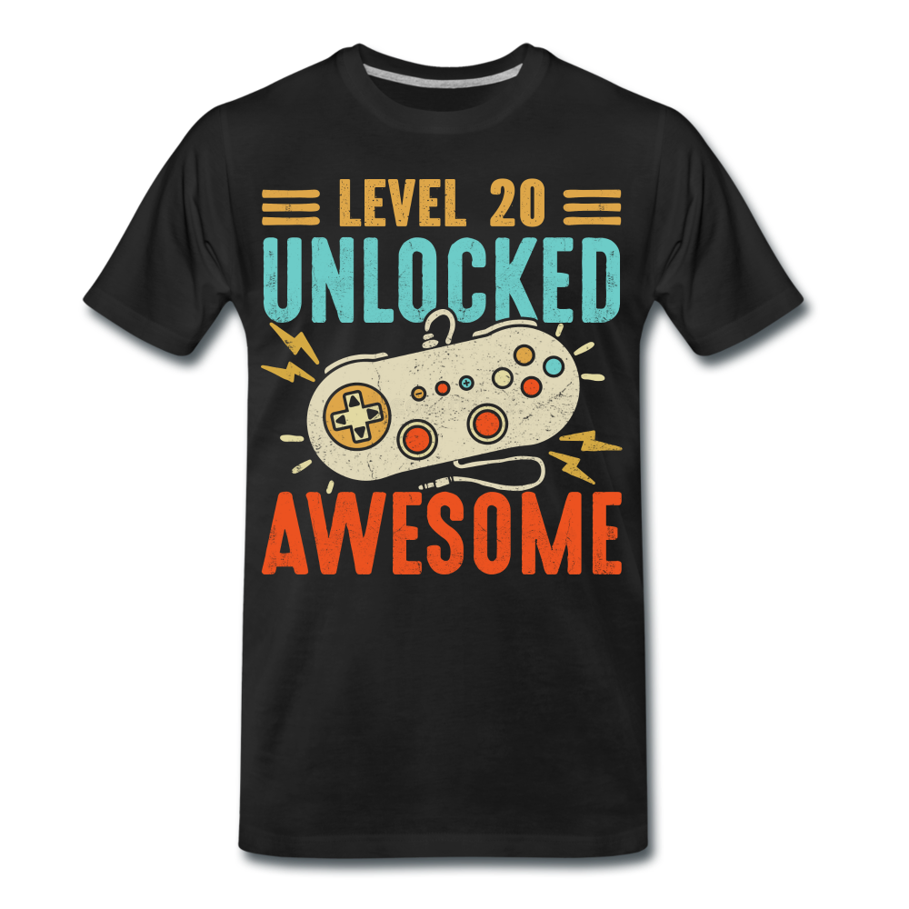 30. Geburtstag Gamer Level 30 unlocked Gaming Zocker Geschenk T-Shirt - Schwarz