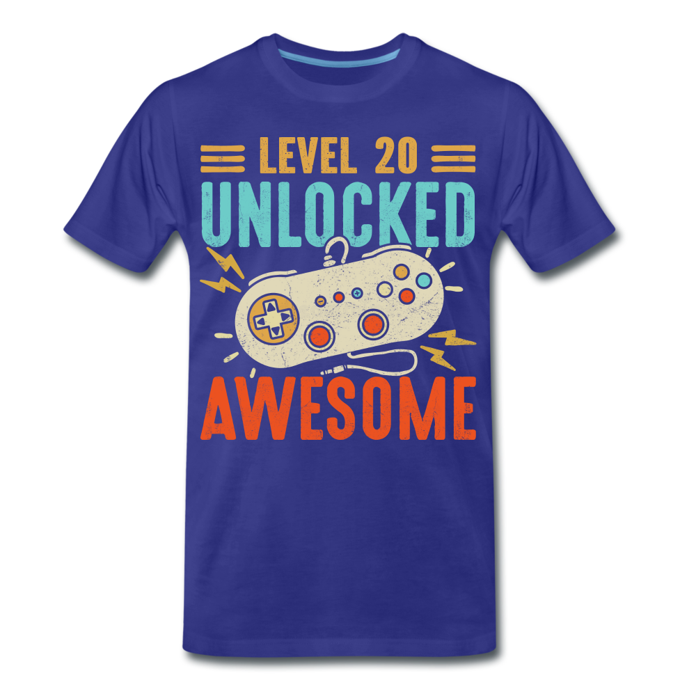 30. Geburtstag Gamer Level 30 unlocked Gaming Zocker Geschenk T-Shirt - Königsblau